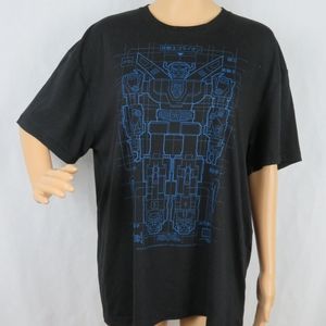Transformers TShirt Black Blue Voltron Flophouse Mens Unisex Comic Nerd Oversiz